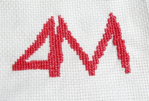 4M Designers Brand Identity Cross Stitched