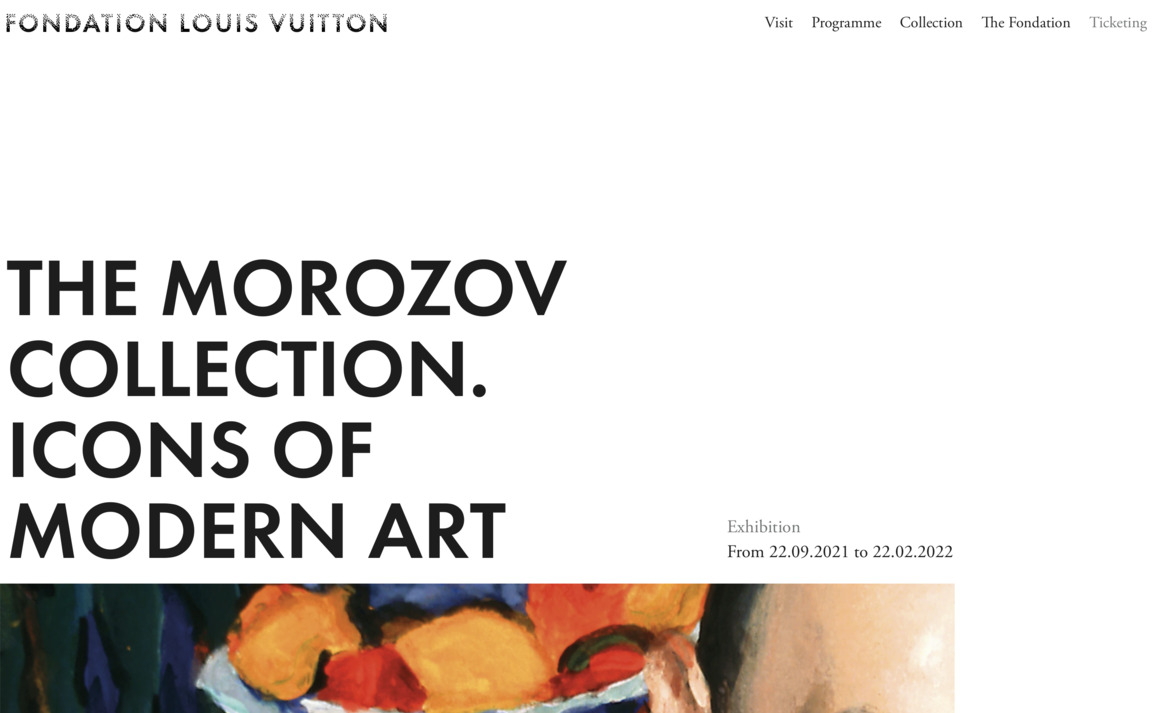 Web Design Inspiration - Fondation Louis Vuitton