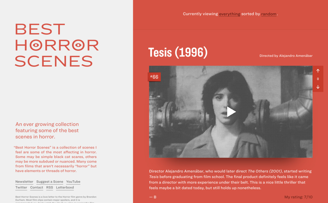 Web Design Inspiration - Best Horror Scenes