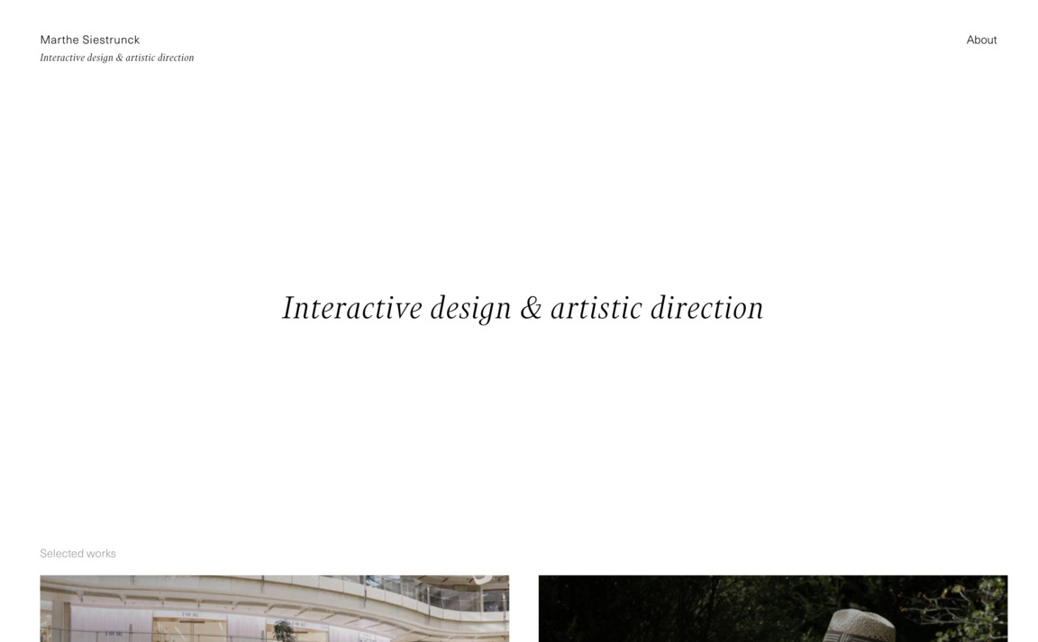 Web Design Inspiration - Marthe Siestrunck