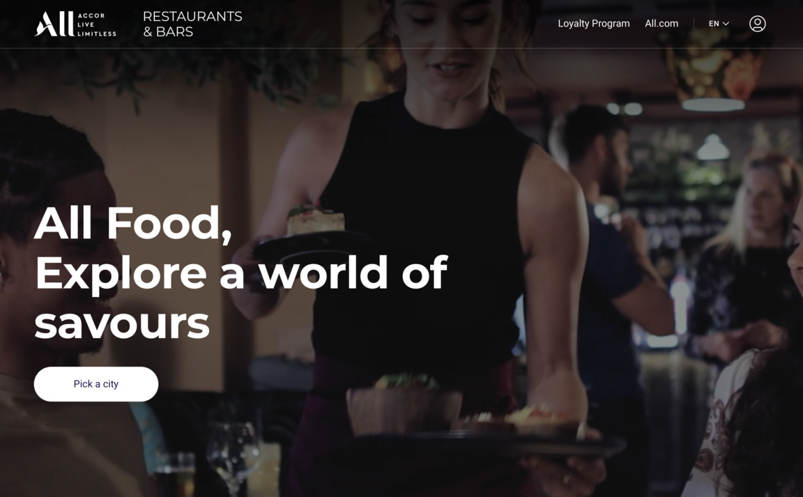 Web Design Inspiration - Restaurants ALL Accor