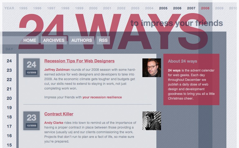 Web Design Inspiration - 24 Ways