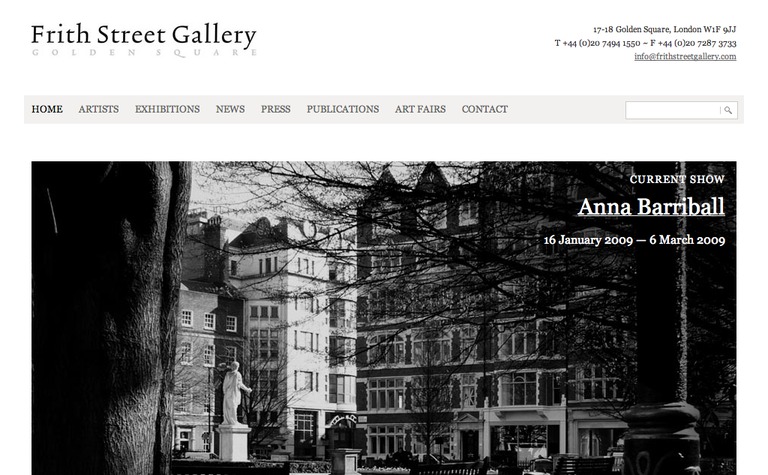 Web Design Inspiration - Frith Street Gallery