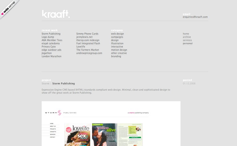 Web Design Inspiration - kraaft