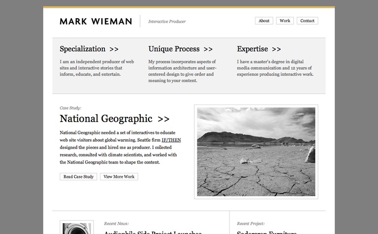 Web Design Inspiration - Mark Wieman