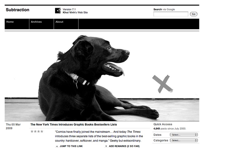 Web Design Inspiration - Subtraction
