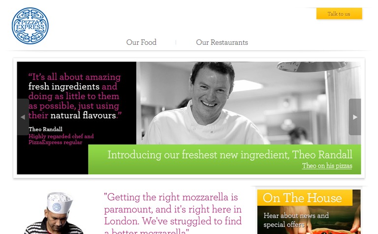 Web Design Inspiration - Pizza Express