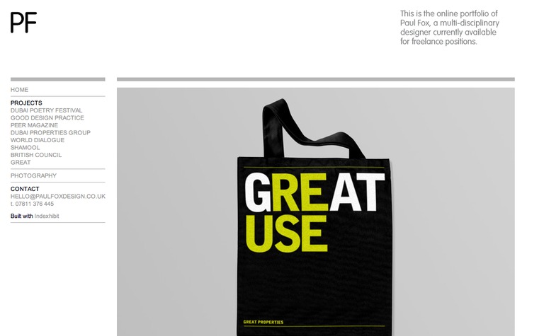 Web Design Inspiration - Paul Fox Design