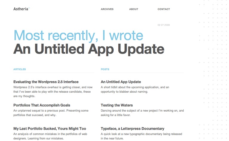 Web Design Inspiration - Astheria