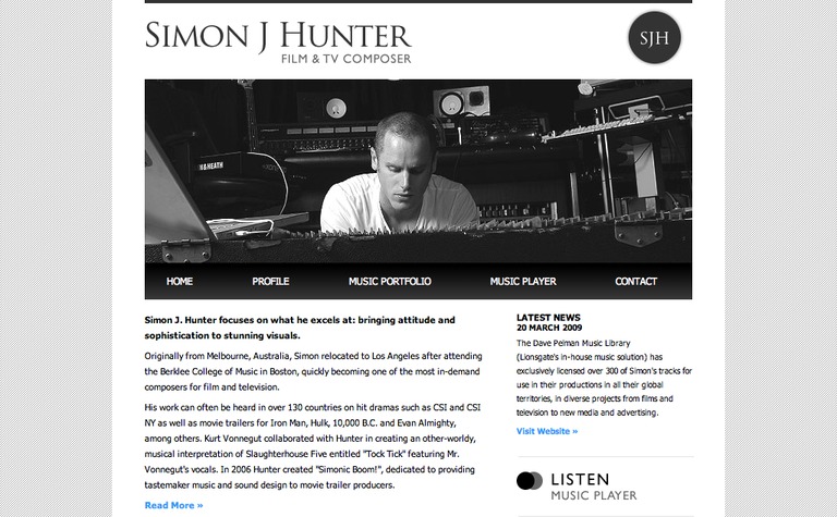 Web Design Inspiration - Simon J Hunter