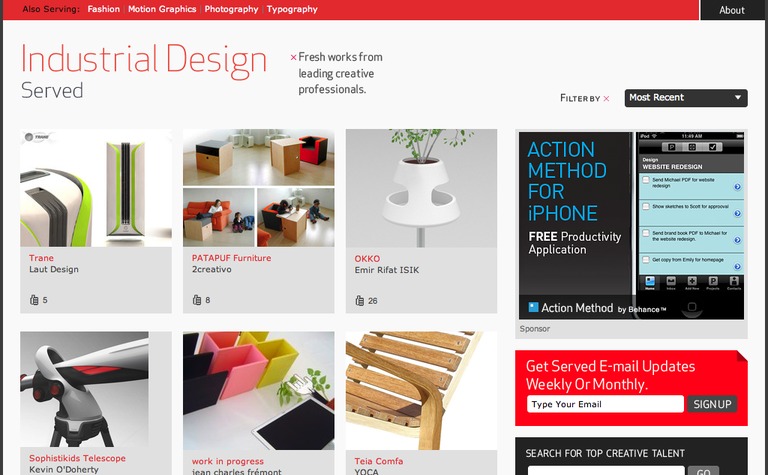 Web Design Inspiration - Industrial Design Served
