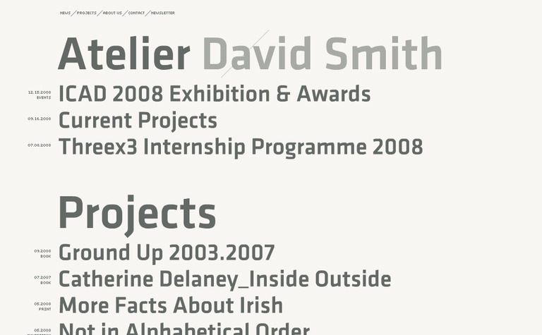 Web Design Inspiration - Atelier, David Smith