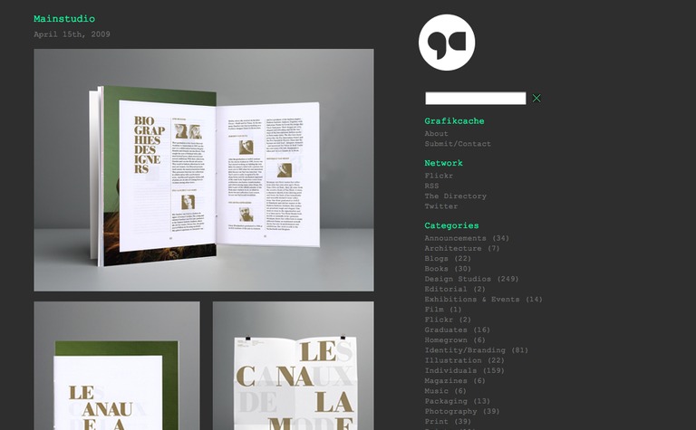 Web Design Inspiration - Grafik Cache