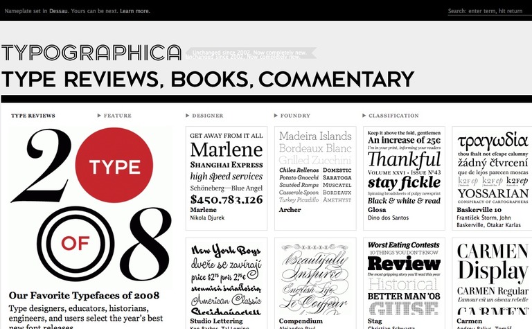 Web Design Inspiration - Typographica
