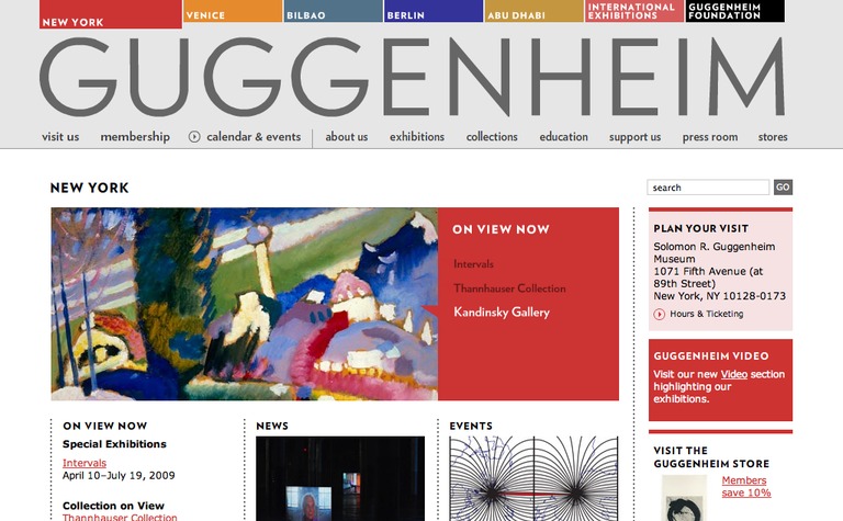 Web Design Inspiration - Guggenheim