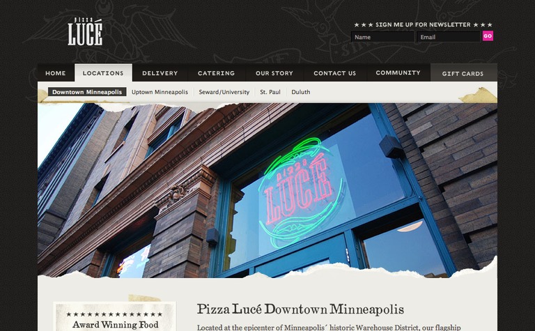 Web Design Inspiration - Pizza Lucé