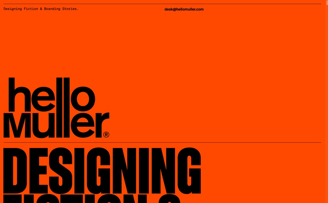 Web Design Inspiration - Design by Muller