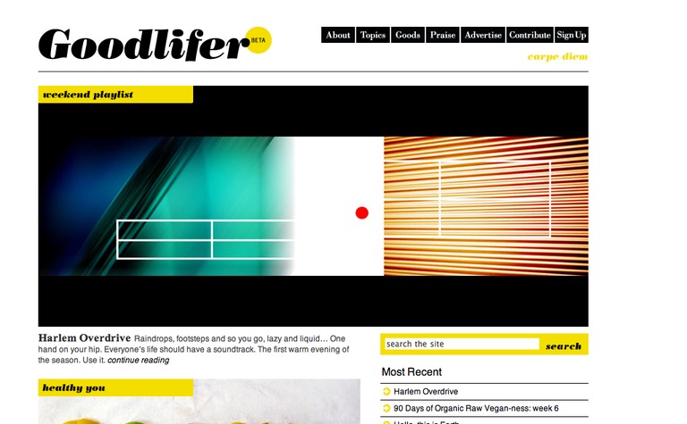 Web Design Inspiration - Goodlifer