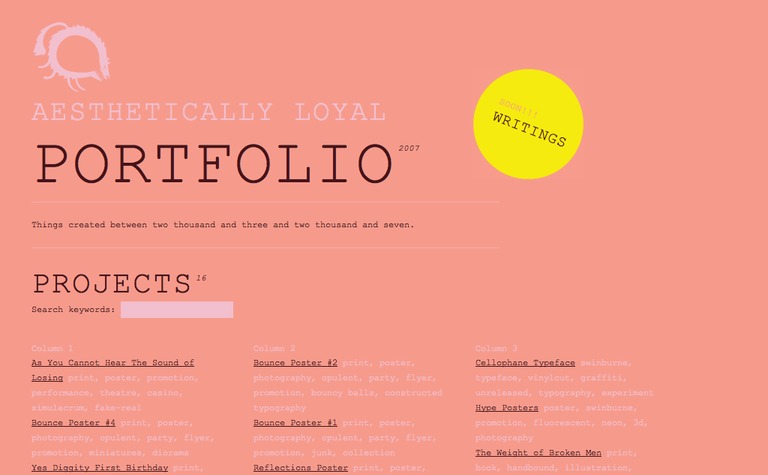 Web Design Inspiration - Aesthetically Loyal, Anthony Kolber