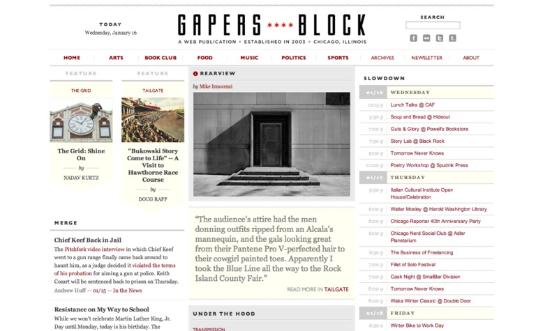 Web Design Inspiration - Gaper’s Block