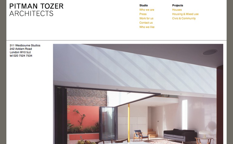 Web Design Inspiration - Pitman Tozer Architects