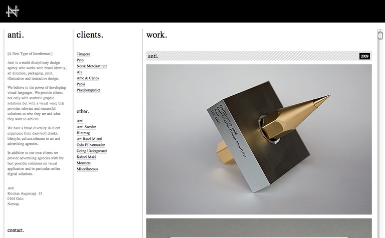 Web Design Inspiration - Anti Ink