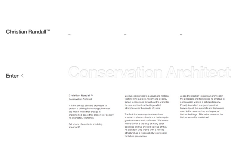 Web Design Inspiration - Christian Randall