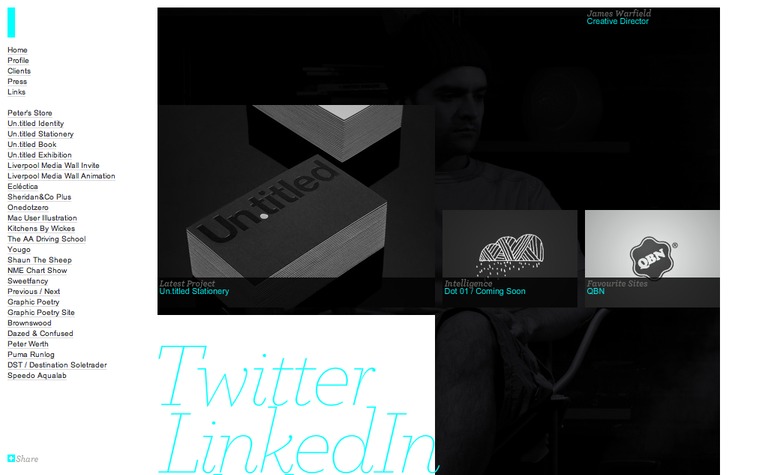 Web Design Inspiration - James Warfield