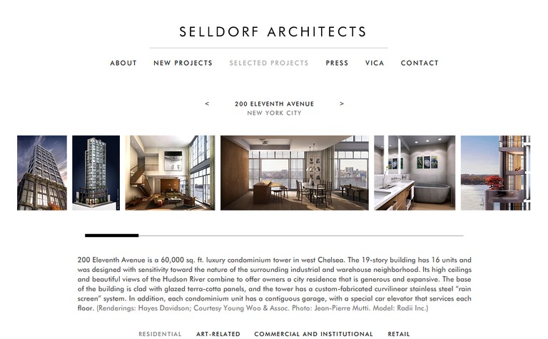 Web Design Inspiration - Selldorf Architects
