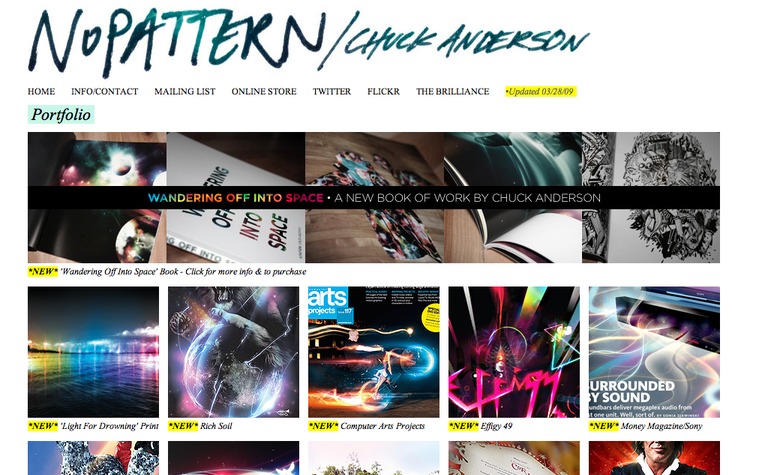 Web Design Inspiration - No Pattern, Chuck Anderson