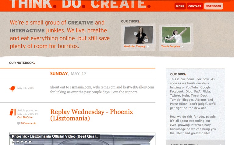 Web Design Inspiration - Think Do Create