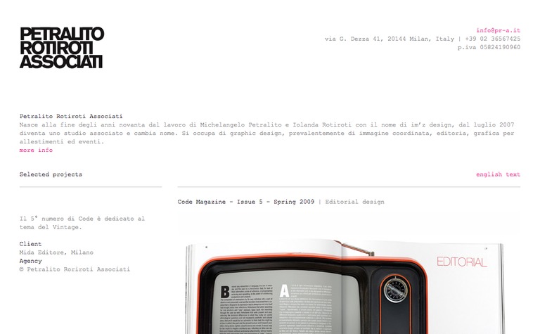 Web Design Inspiration - Petralito Rotiroti Associati