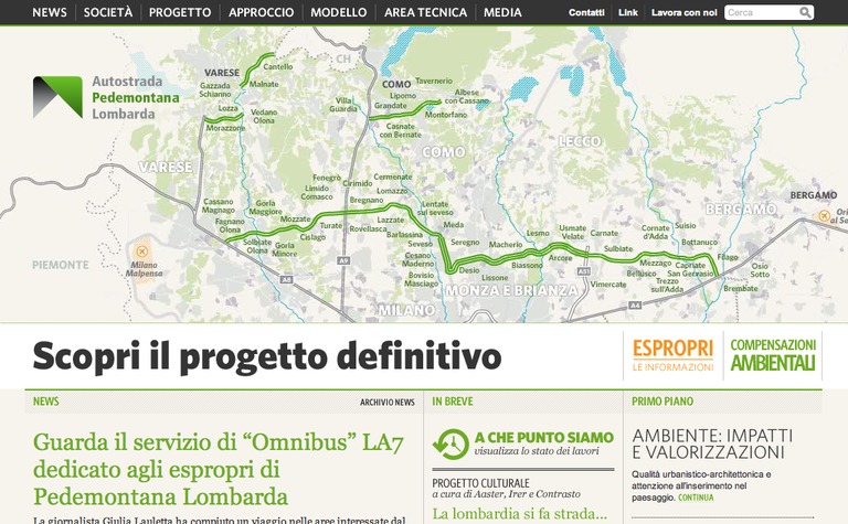 Web Design Inspiration - Autostrada Pedemontana Lombarda
