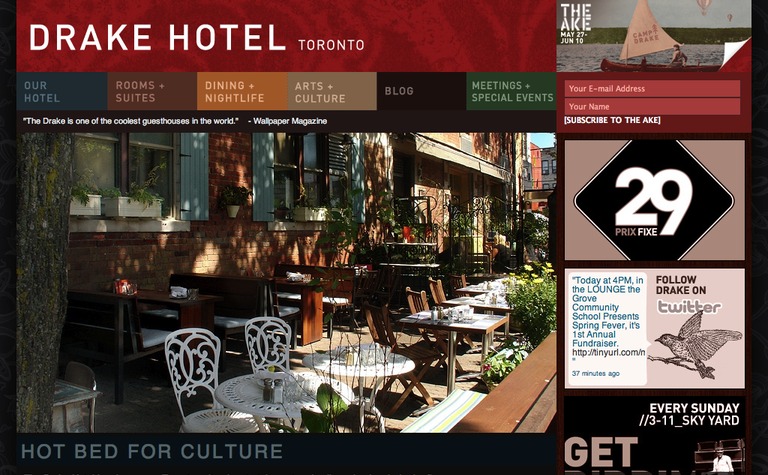 Web Design Inspiration - The Drake Hotel