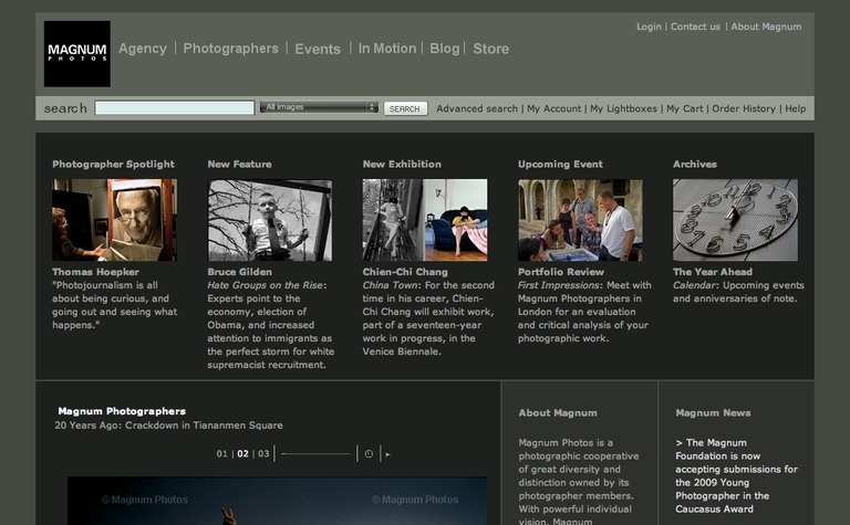 Web Design Inspiration - Magnum Photography