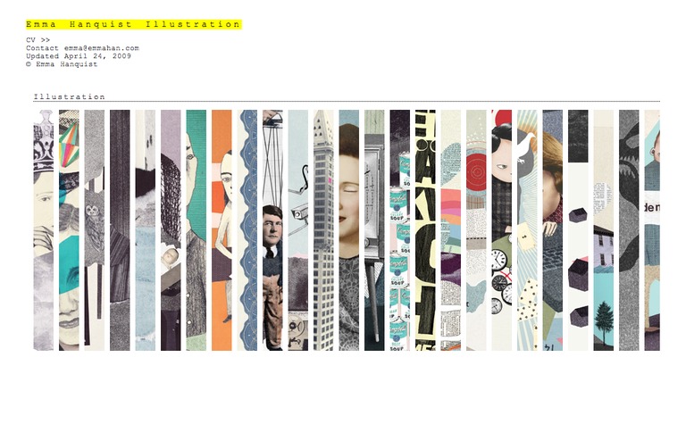 Web Design Inspiration - Emma Hanquist Illustration