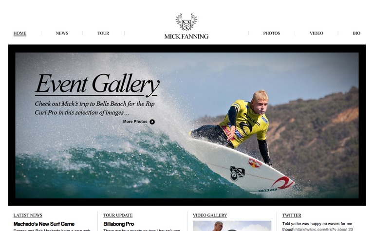 Web Design Inspiration - Mick Fanning