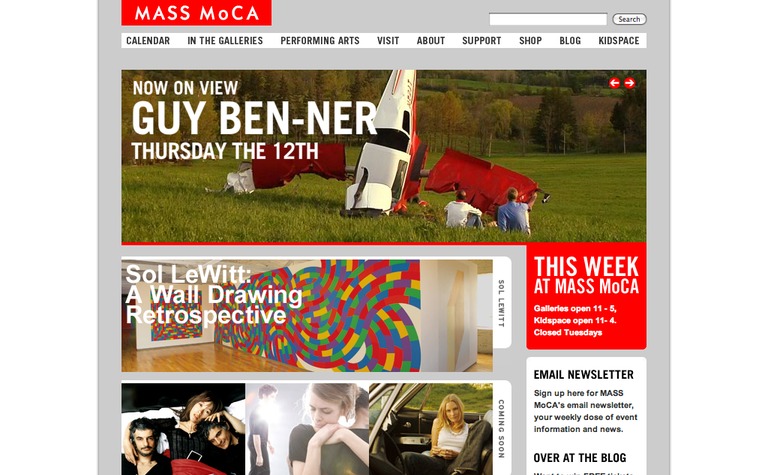 Web Design Inspiration - Massachusetts Museum of Contemporary Art