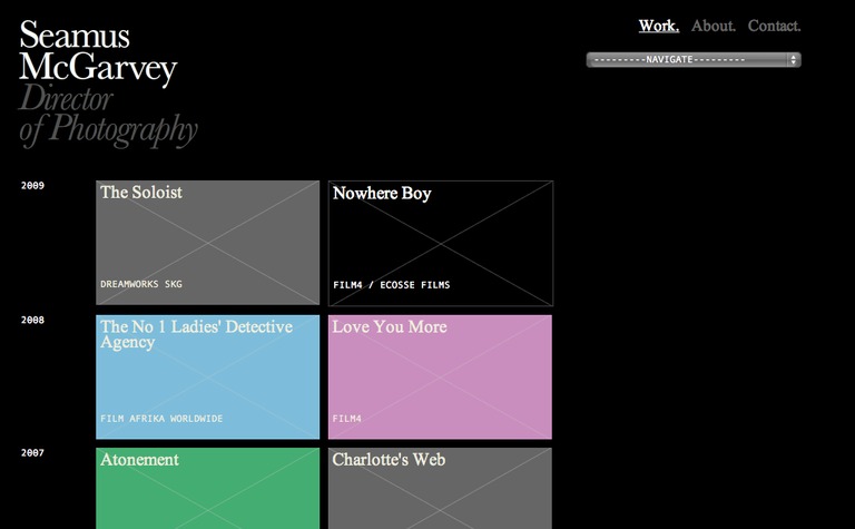 Web Design Inspiration - Seamus McGarvey