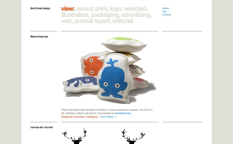 Web Design Inspiration - Bob Dinetz Design