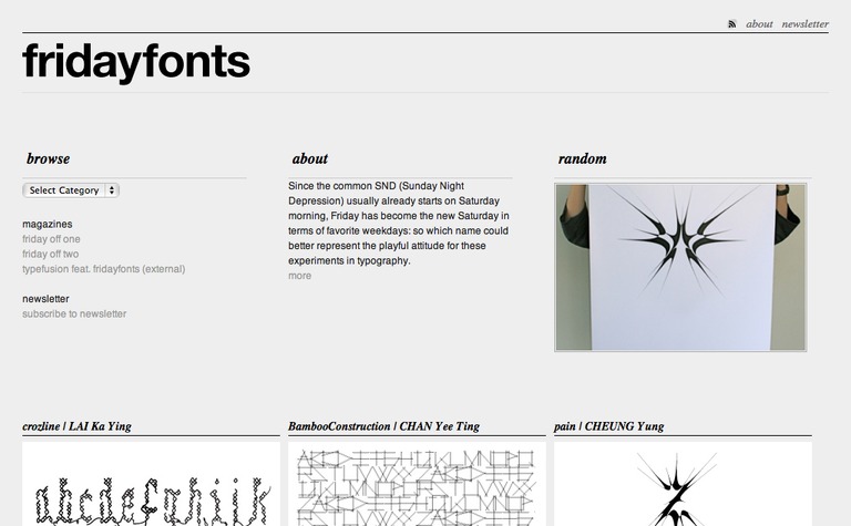 Web Design Inspiration - Friday Fonts