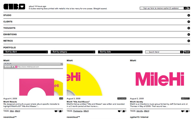 Web Design Inspiration - Cypher13