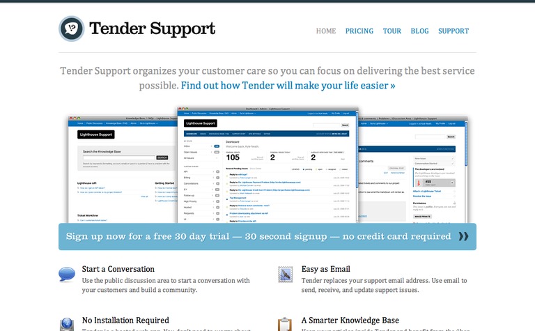 Web Design Inspiration - Tender Support