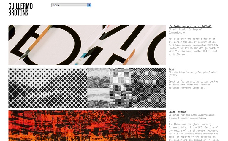 Web Design Inspiration - Guillermo Brotons