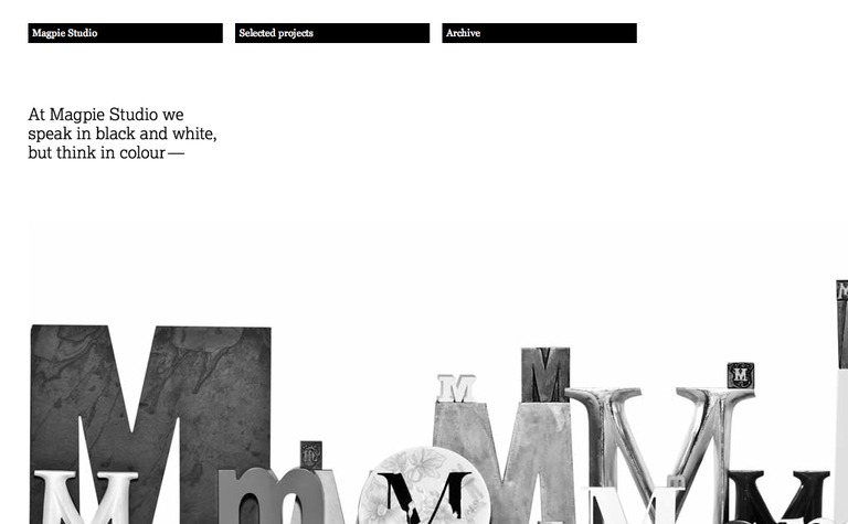 Web Design Inspiration - Magpie Studio