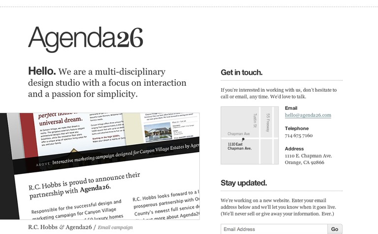 Web Design Inspiration - Agenda26