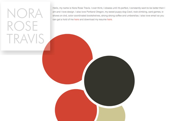 Web Design Inspiration - Nora Rose Travis