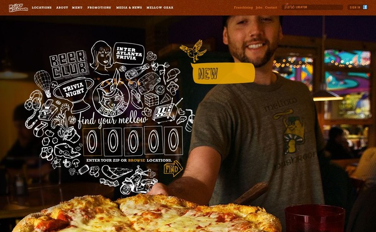 Web Design Inspiration - Mellow Mushroom