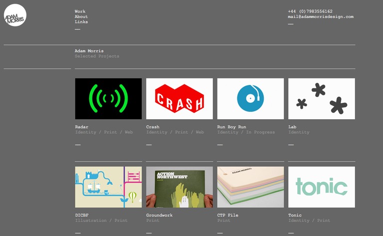 Web Design Inspiration - Adam Morris