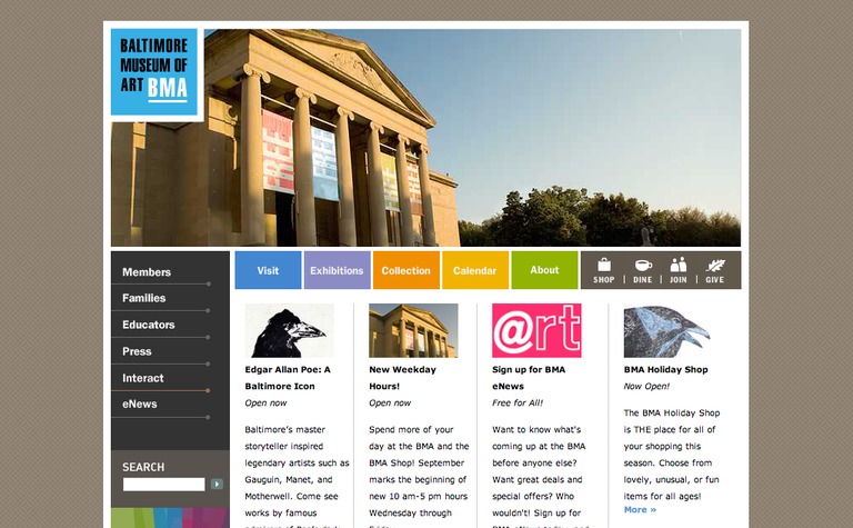 Web Design Inspiration - The Baltimore Museum of Art
